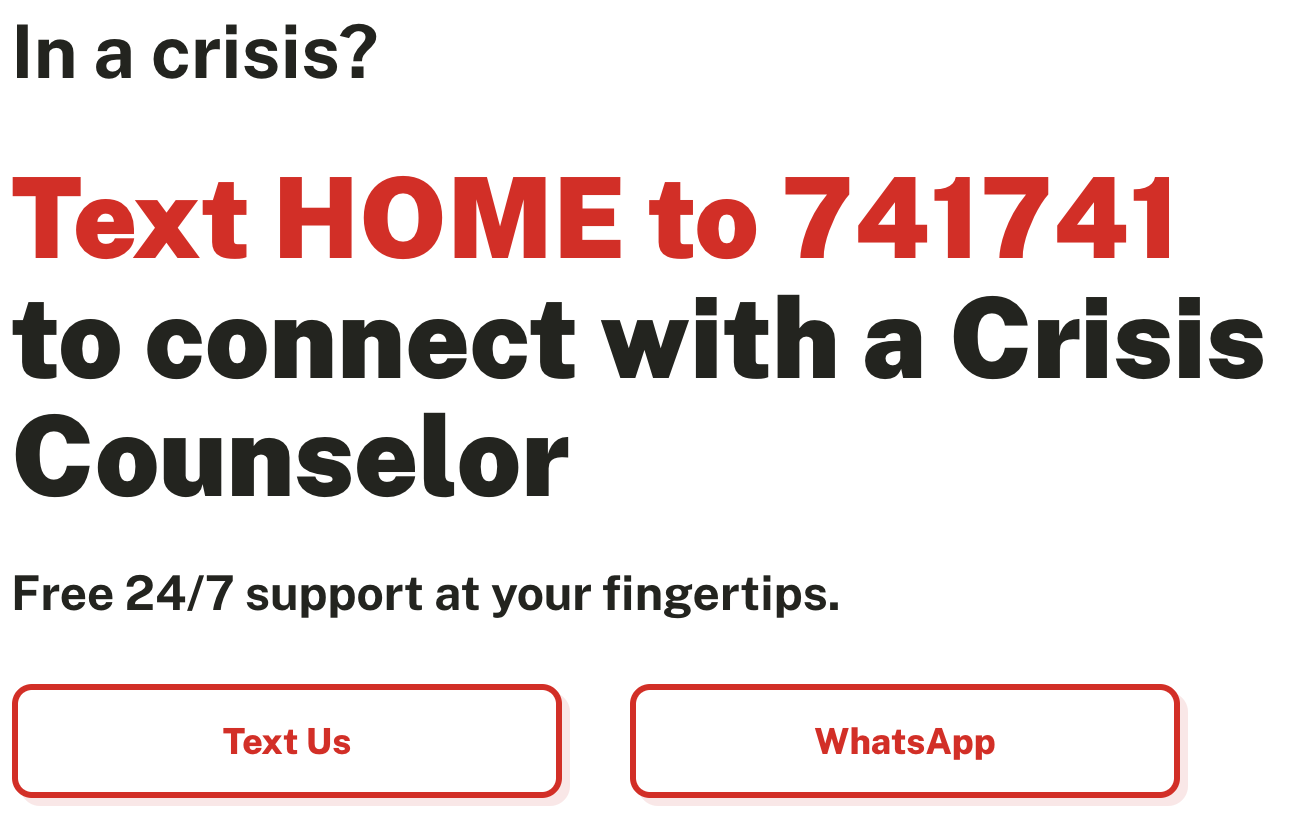 Crisis text Line